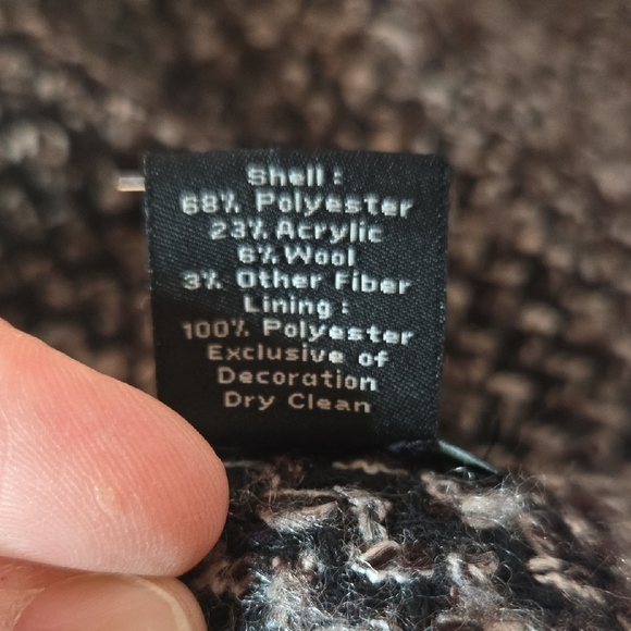 Ann Taylor Lined Black and Gray Tweed Mini Skirt Size 8 - Picture 6 of 6